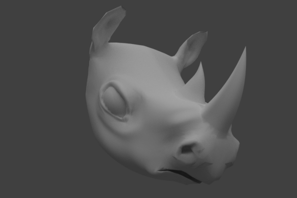 Rhino Head – Rendered