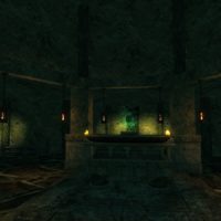 Sanctuary – altar room with Sacred Skull (the skull is inspired by the Skull of Gul’Dan from World of Warcraft)